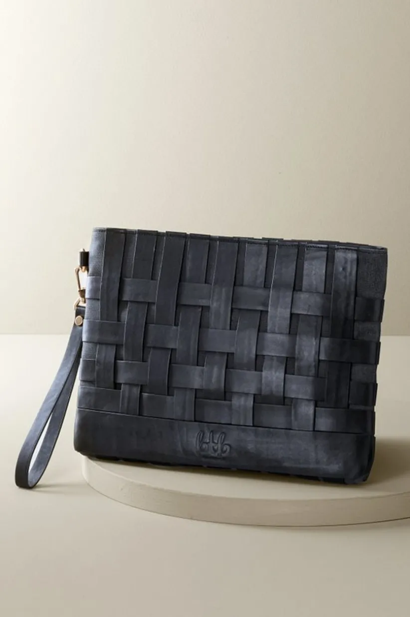 Leather Strap In Clutch<Soft Surroundings Hot