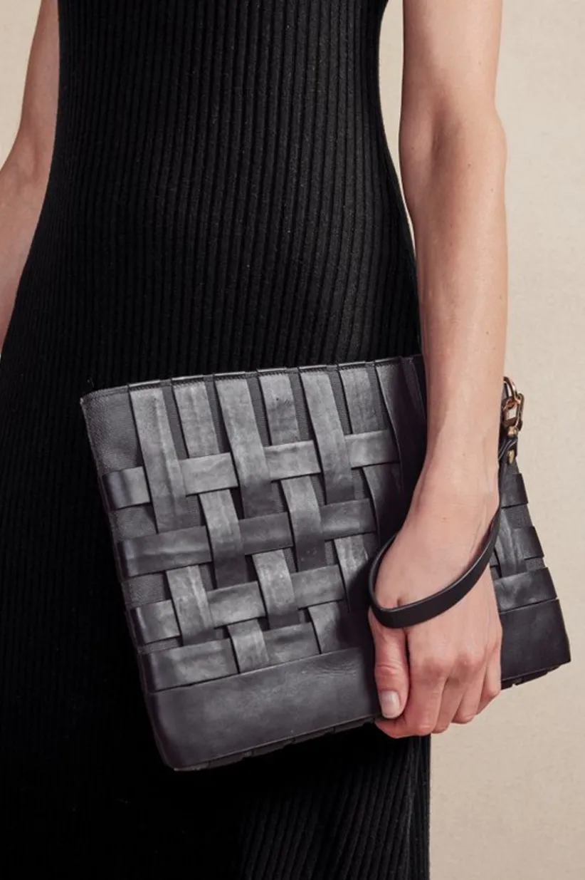 Leather Strap In Clutch<Soft Surroundings Hot