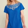 Luella Linen Blend Lace Tee<Soft Surroundings Hot