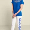 Luella Linen Blend Lace Tee<Soft Surroundings Hot