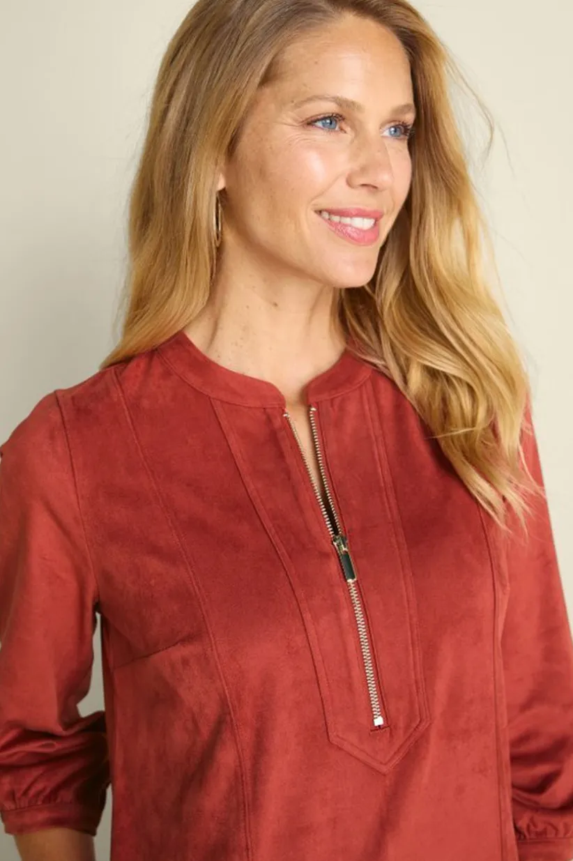 Martine Faux Suede Dress<Soft Surroundings Sale