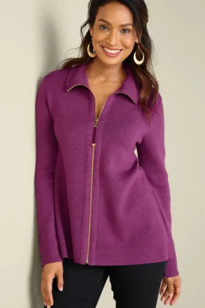 Meria Zip Cardi<Soft Surroundings Online