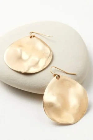 Meza Hammered Disc Earrings<Soft Surroundings Outlet