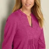 Mikaela Embroidered 3/4 Sleeve Tunic<Soft Surroundings Online