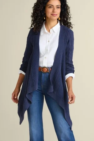 Minah Cable Knit Cardigan<Soft Surroundings Clearance