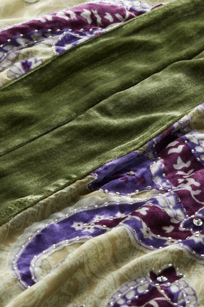 Nomi Silk Blend Velvet Kimono<Soft Surroundings Clearance