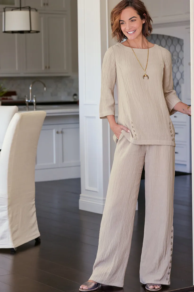 Oceo Gauze Wide-Leg Pants<Soft Surroundings Online