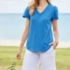 Philippa Gauze Sleeve Tee<Soft Surroundings New