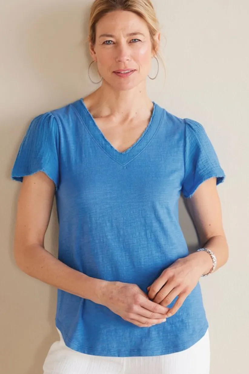Philippa Gauze Sleeve Tee<Soft Surroundings New