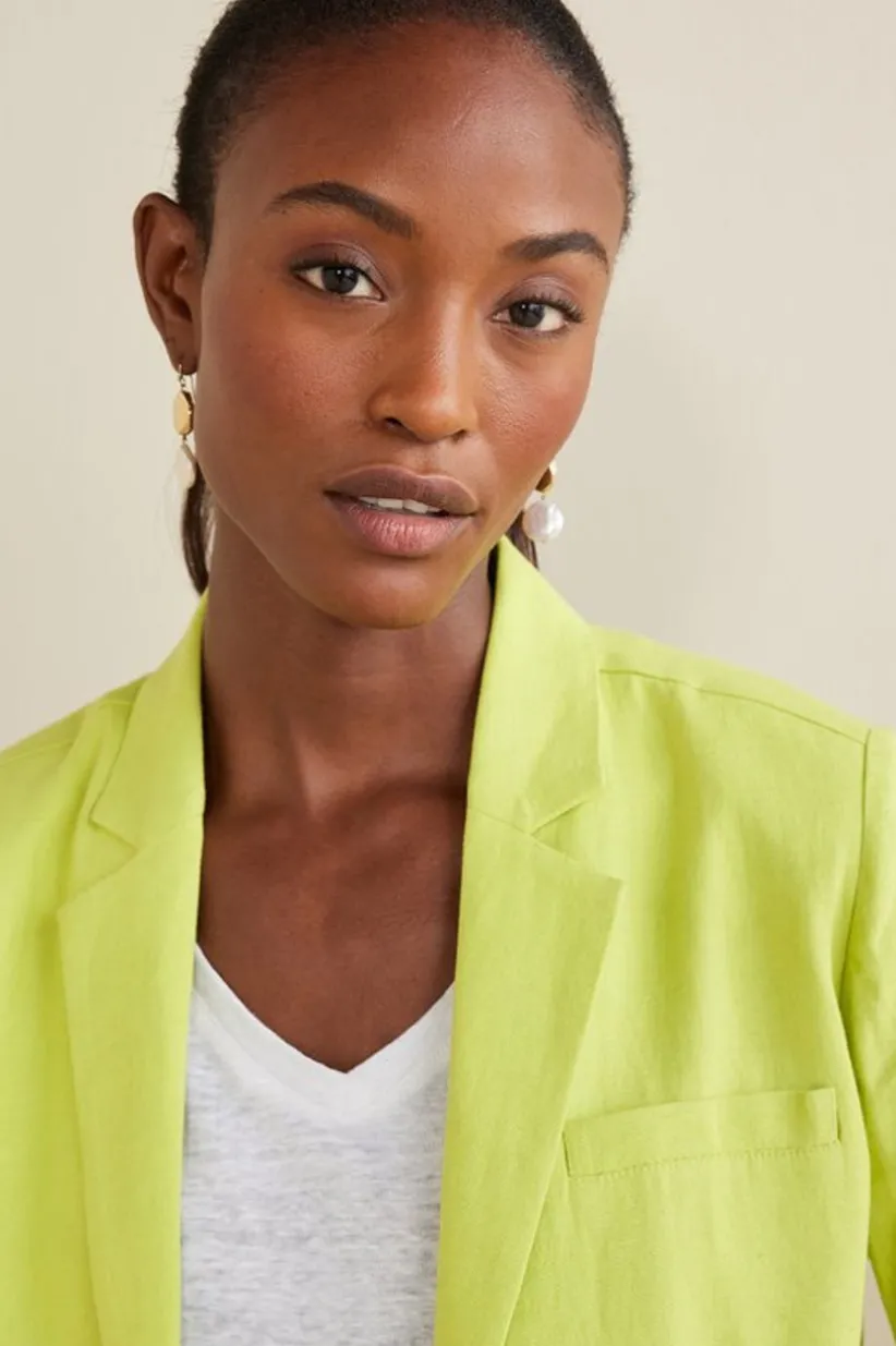 Portofino Linen Blend Boyfriend Blazer<Soft Surroundings Outlet