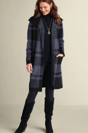 Posh Plaid Cardigan<Soft Surroundings Online