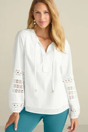 Prospera Lace Trim Top<Soft Surroundings Best