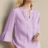 Raisa Linen Blend Top<Soft Surroundings Fashion