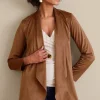 Shape Drape Faux Suede Jacket<Soft Surroundings Discount