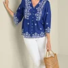 Shona Embroidered Top<Soft Surroundings Hot