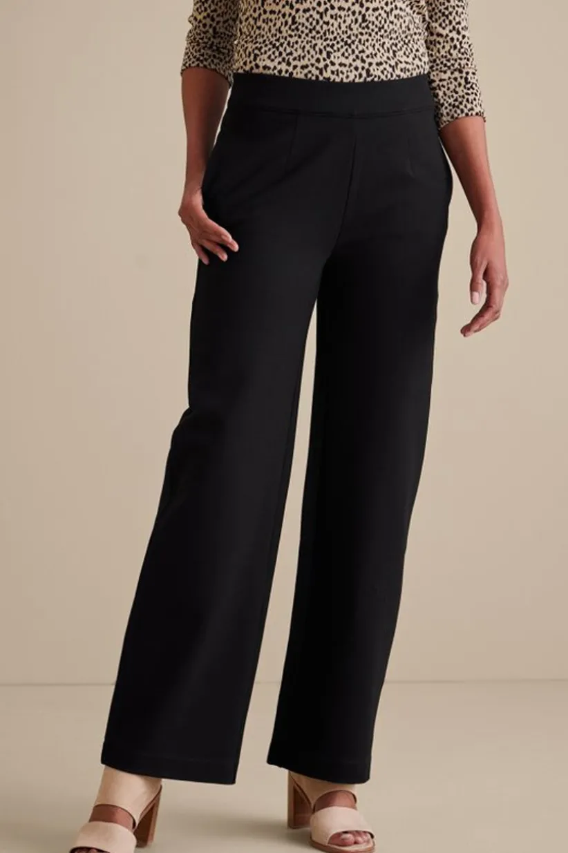 Soft Essential Ponte Wide Leg Pants<Soft Surroundings Fashion