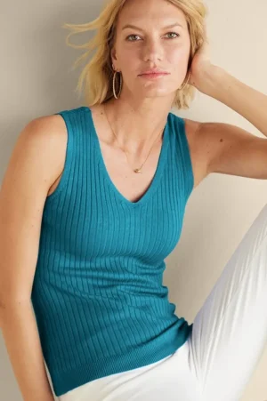 Soft Essential Ribbed Sweater Tank<Soft Surroundings Fashion