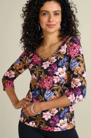 Soft Essential Supima 3/4 Sleeve Tee I<Soft Surroundings Outlet