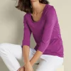 Soft Essential Supima 3/4 Sleeve Tee I<Soft Surroundings Outlet