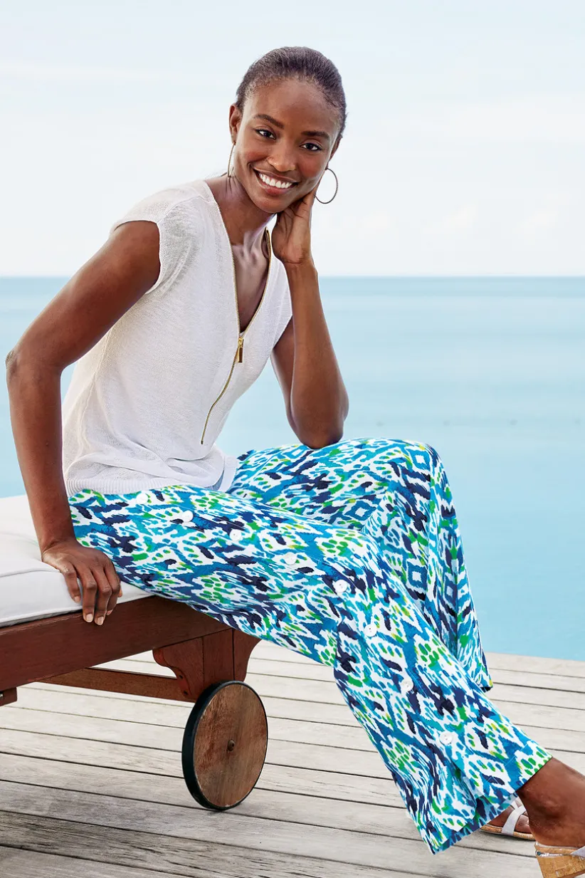 Sonoma Linen Blend Wide Leg Pants<Soft Surroundings Fashion