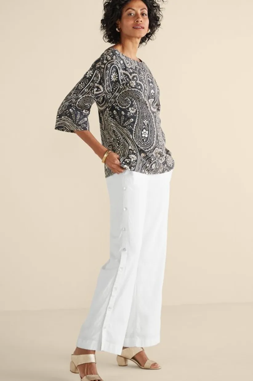 Sonoma Linen Blend Wide Leg Pants<Soft Surroundings Fashion