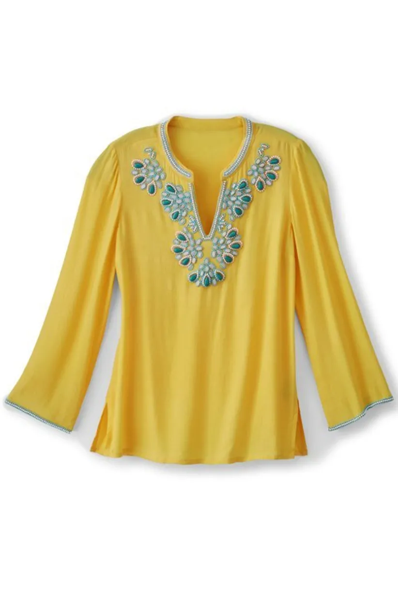 Soraya Embellished Tunic<Soft Surroundings New