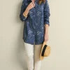 Stretch Faux Suede Boyfriend Tunic Shirt<Soft Surroundings Outlet