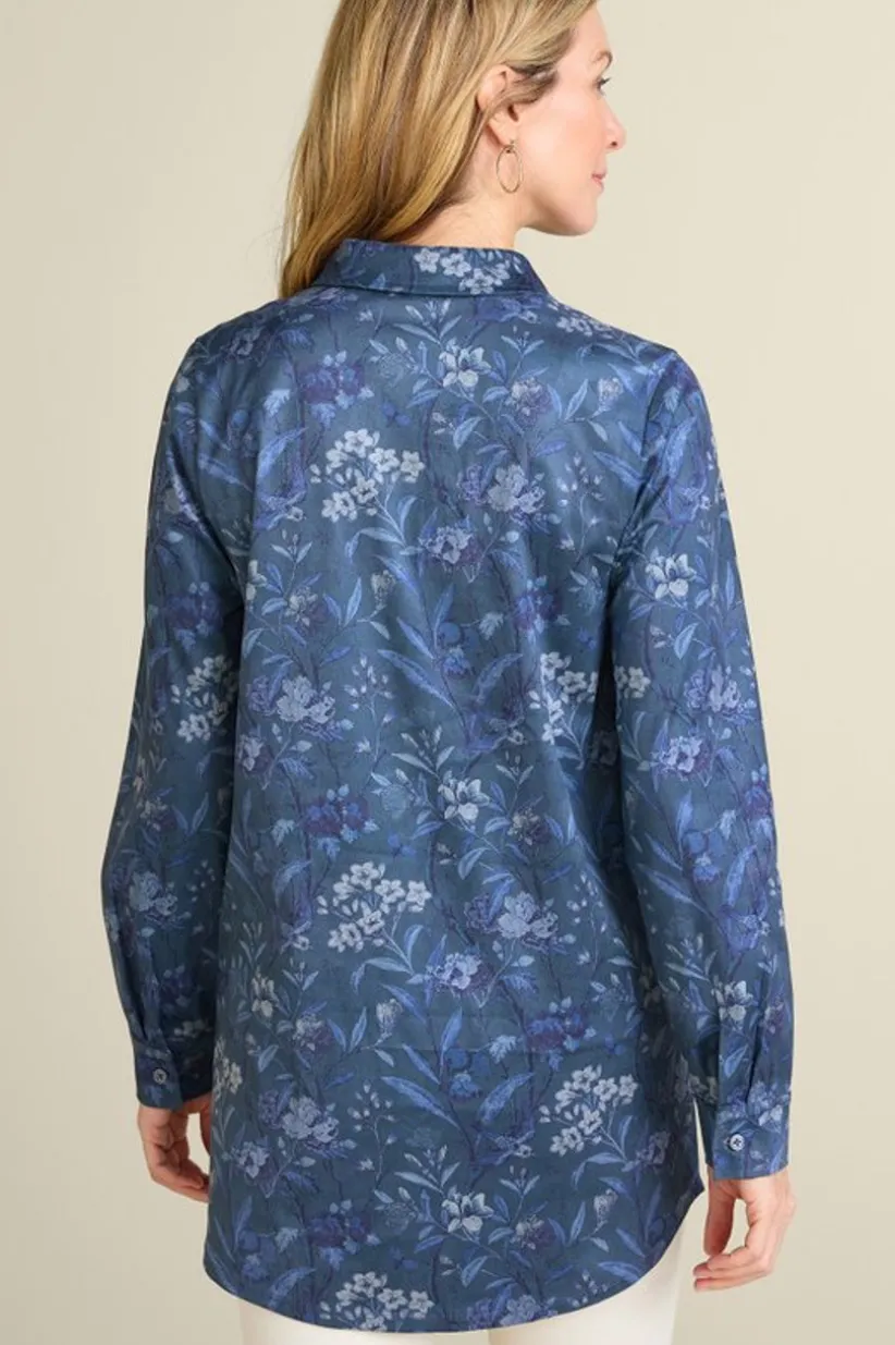 Stretch Faux Suede Boyfriend Tunic Shirt<Soft Surroundings Outlet