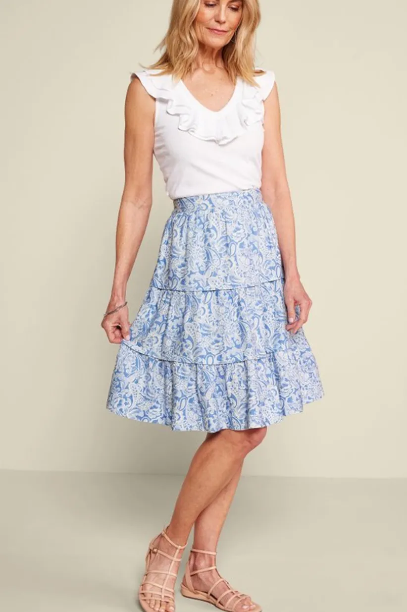 Talisa Linen Blend Skirt<Soft Surroundings Outlet