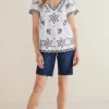 Teres Embroidered Tee<Soft Surroundings Fashion