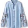 Titania Embroidered Top<Soft Surroundings Outlet