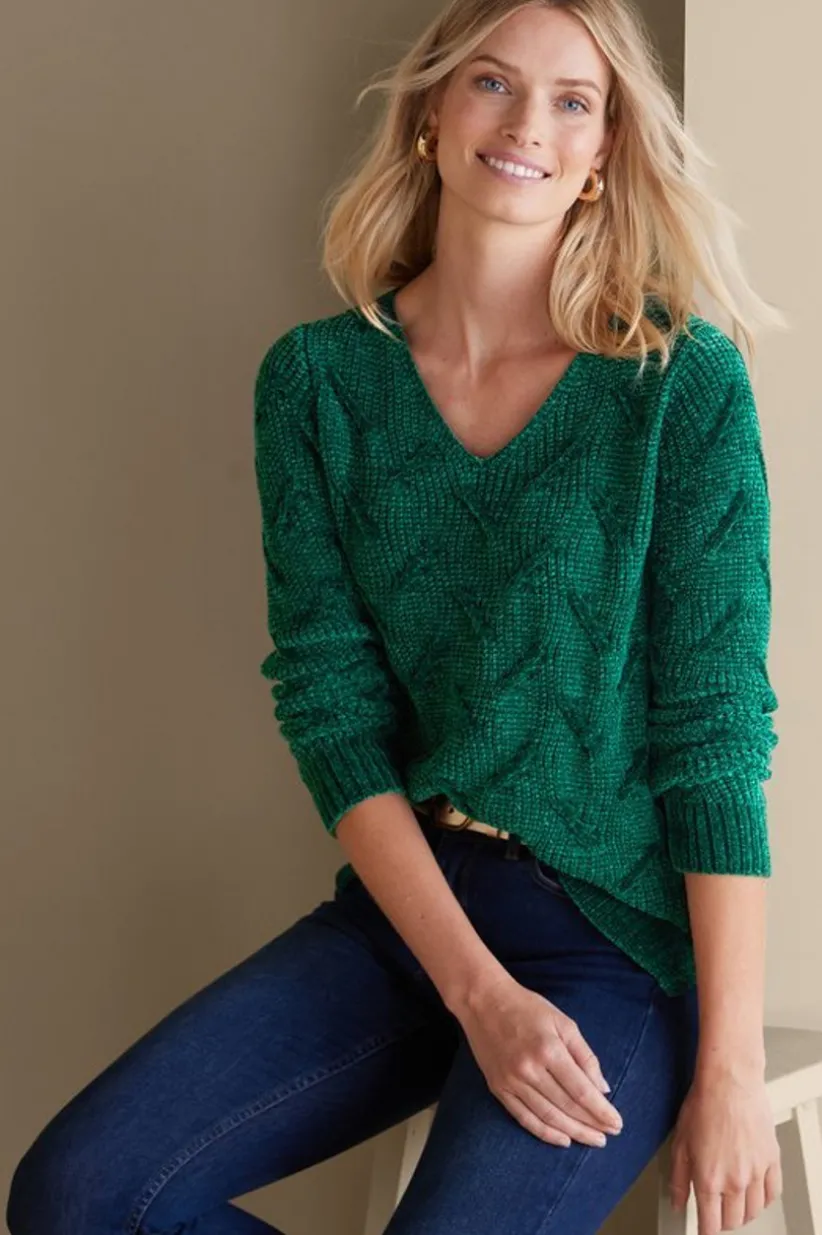 Trina Chenille Sweater<Soft Surroundings Hot