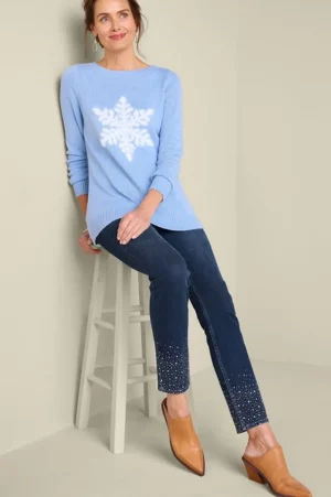 Ultimate Denim Crystal Pull-On Slim Leg Jeans<Soft Surroundings Discount