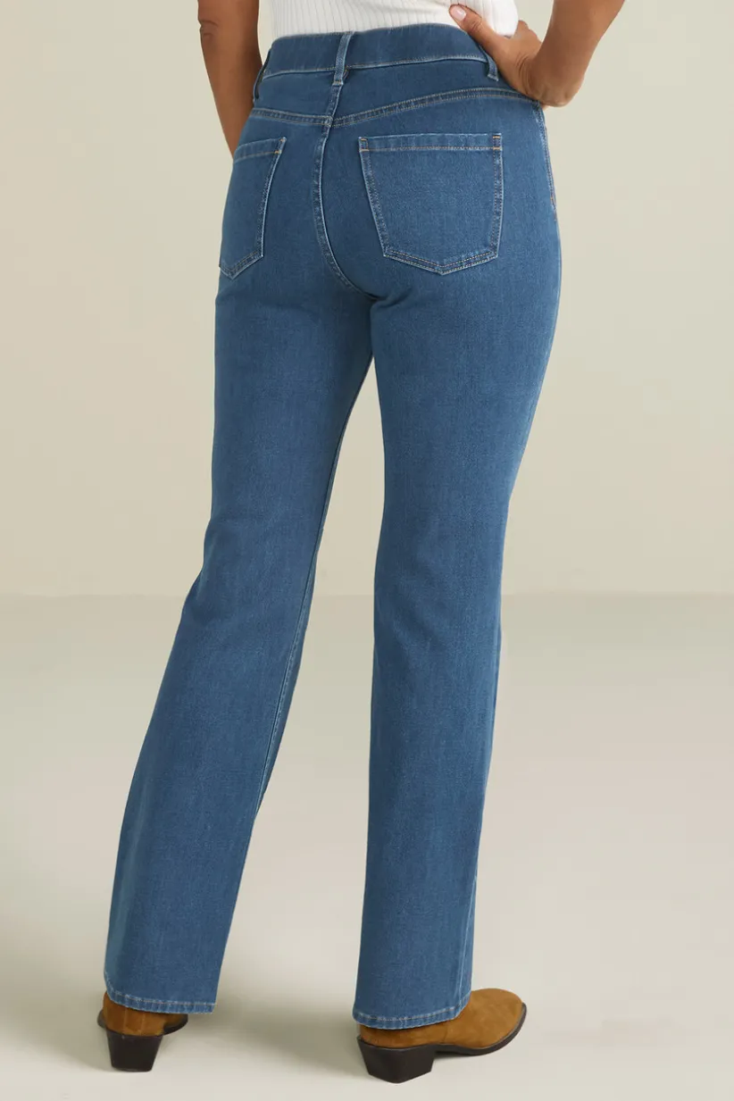 Ultimate Denim Pull-On Bootcut Jeans<Soft Surroundings Clearance