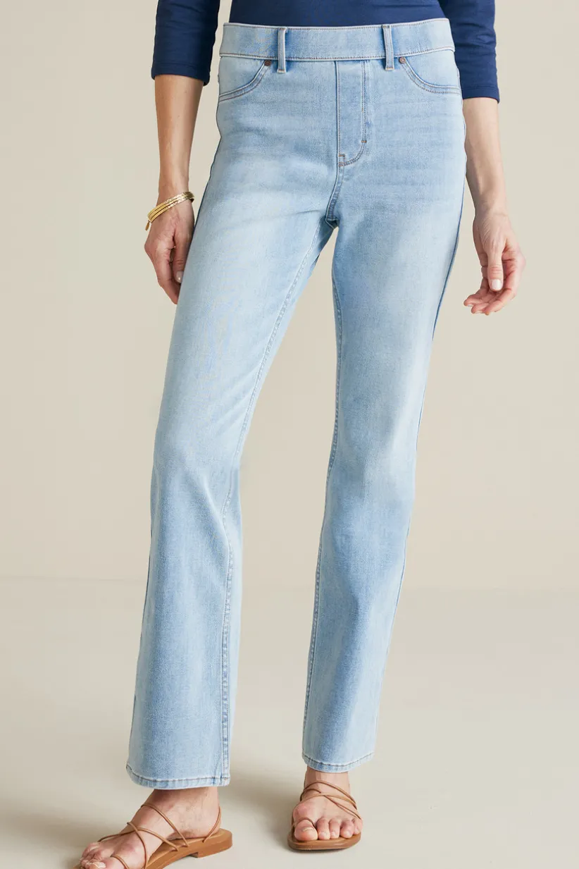 Ultimate Denim Pull-On Bootcut Jeans<Soft Surroundings Clearance