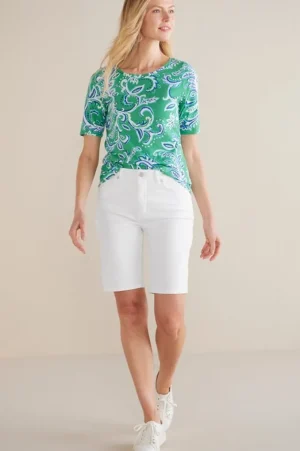 Ultimate Denim Slim Leg Shorts<Soft Surroundings Sale