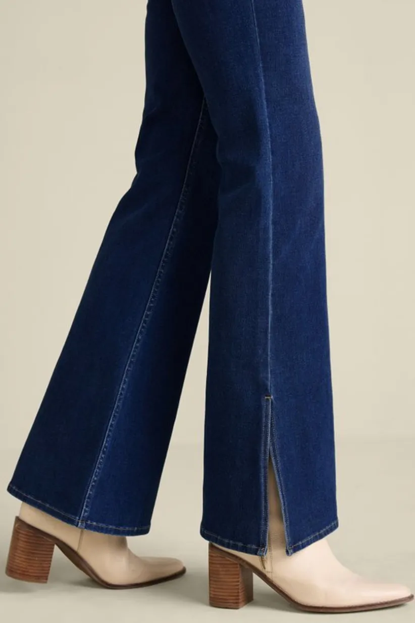 Ultimate Denim Slit Hem Flare Jeans<Soft Surroundings Online