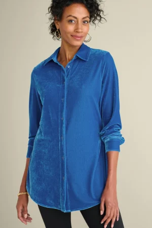 Velvet Boyfriend Tunic Shirt<Soft Surroundings Discount