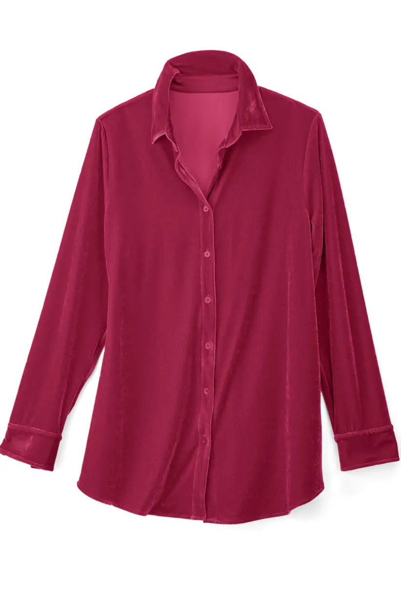 Velvet Boyfriend Tunic Shirt<Soft Surroundings Discount