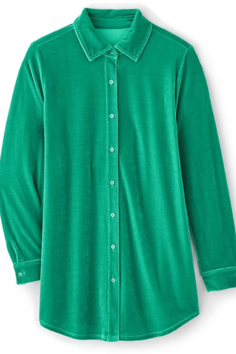 Velvet Boyfriend Tunic Shirt<Soft Surroundings Discount