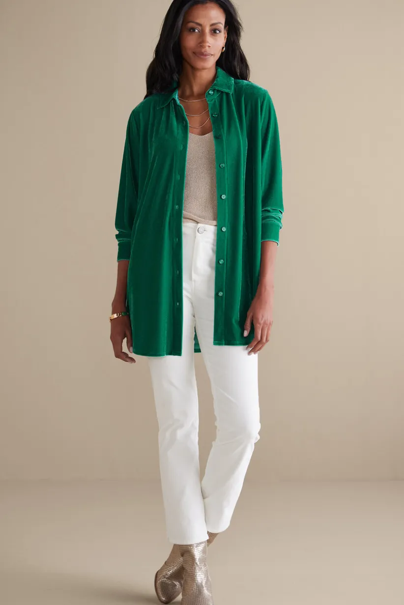 Velvet Boyfriend Tunic Shirt<Soft Surroundings Discount
