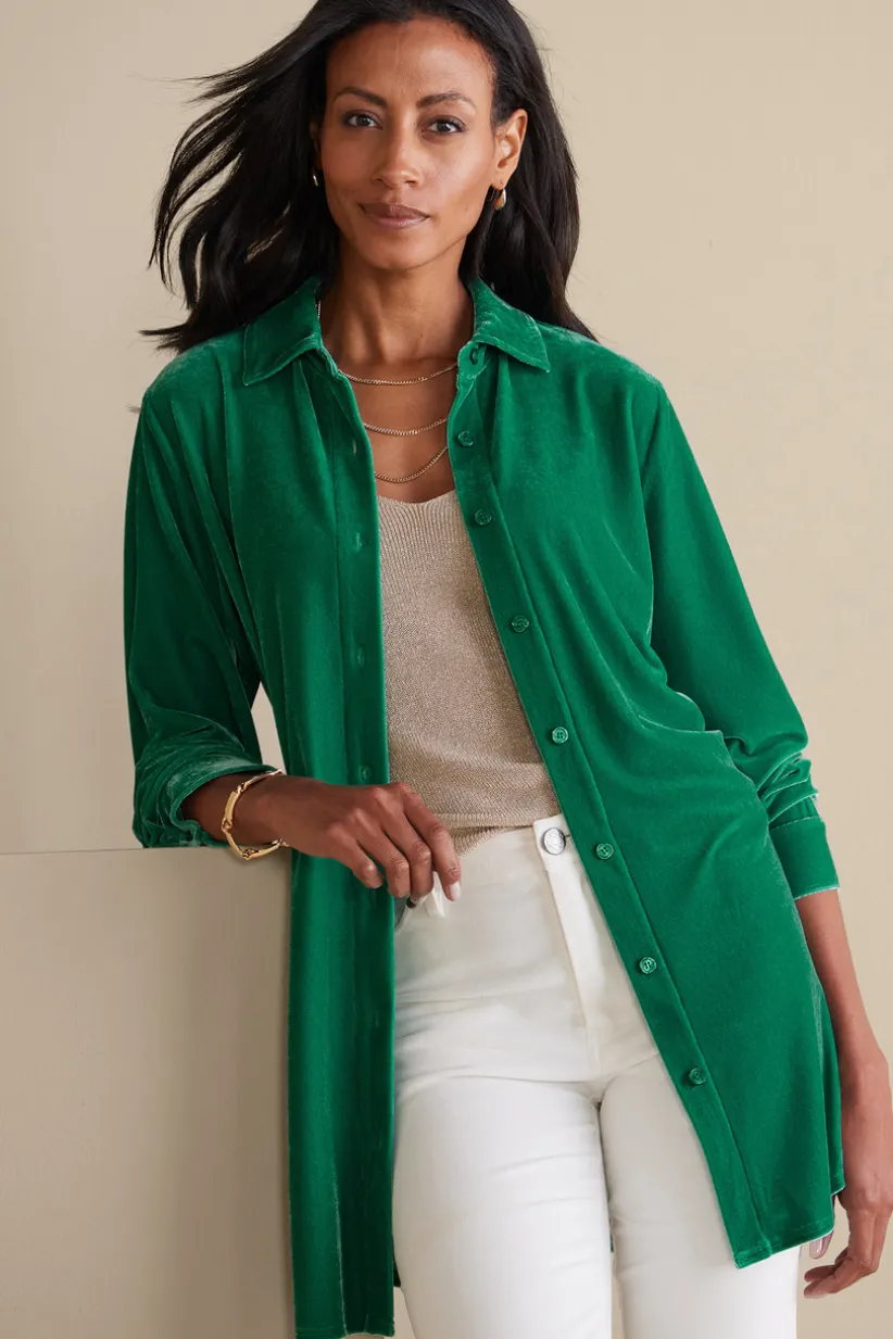 Velvet Boyfriend Tunic Shirt<Soft Surroundings Discount