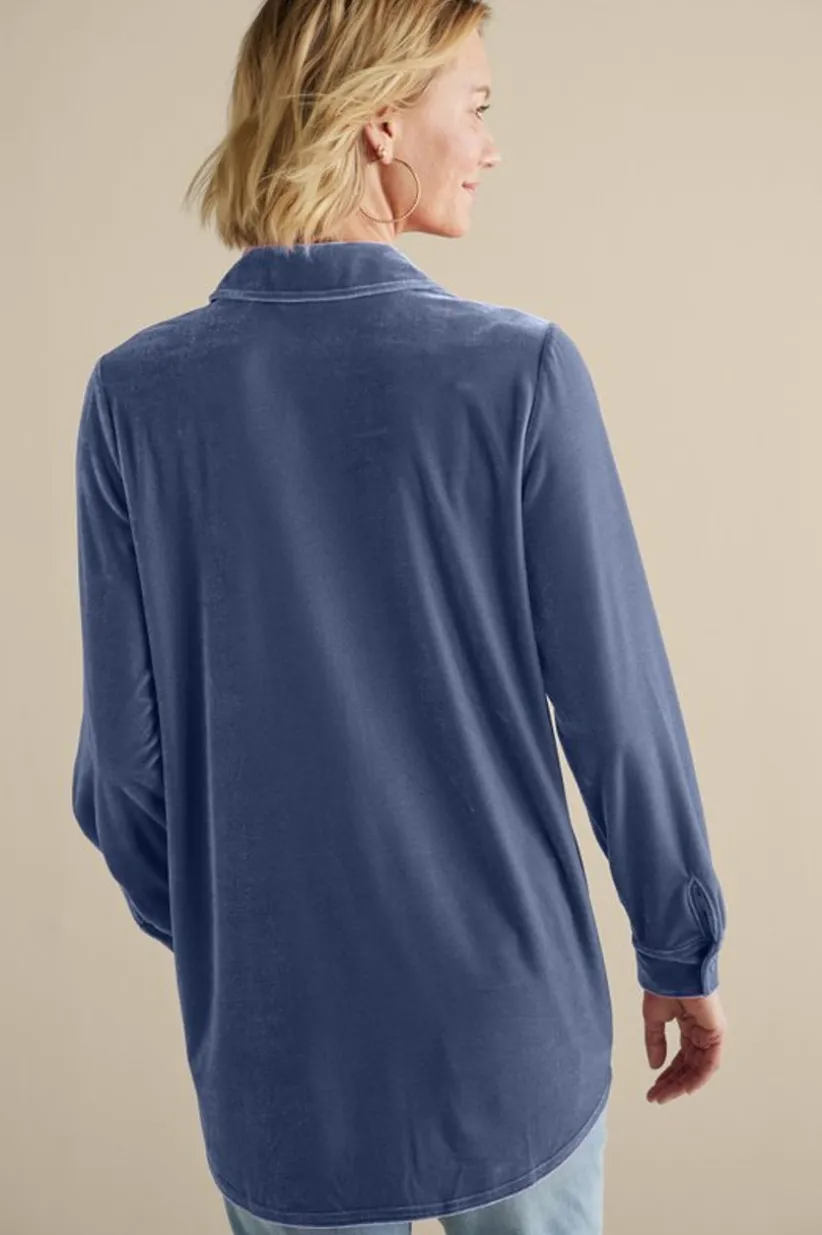 Velvet Boyfriend Tunic Shirt<Soft Surroundings Discount