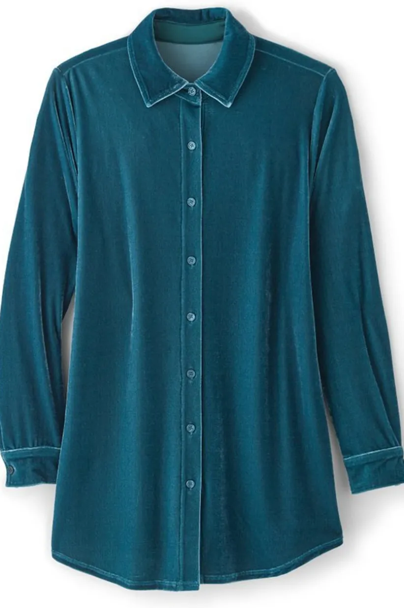 Velvet Boyfriend Tunic Shirt<Soft Surroundings Discount