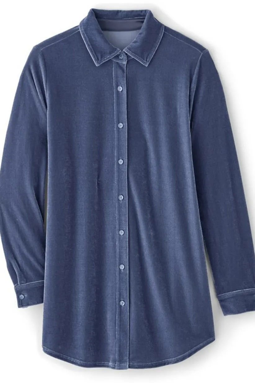 Velvet Boyfriend Tunic Shirt<Soft Surroundings Discount