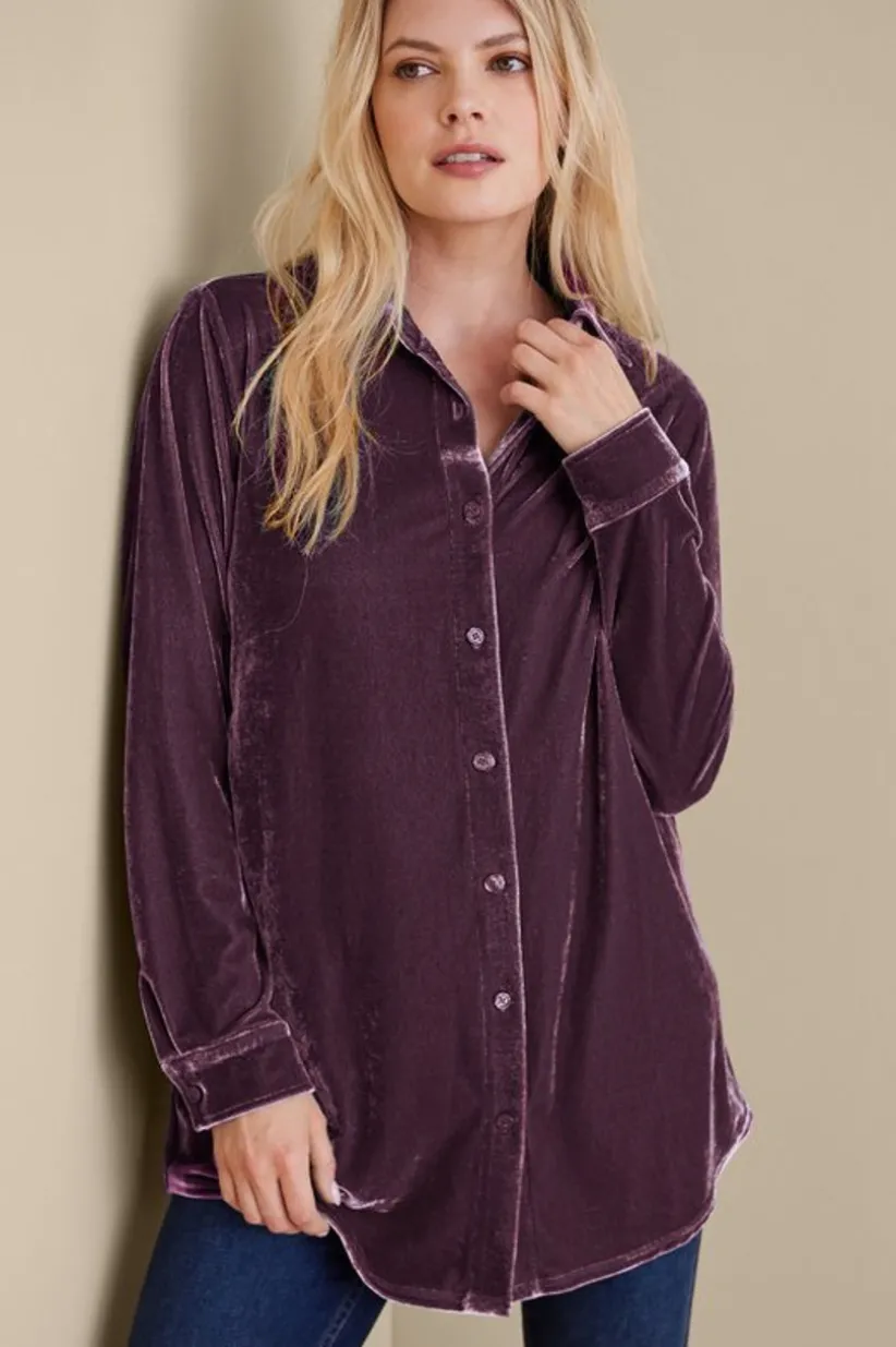Velvet Boyfriend Tunic Shirt<Soft Surroundings Discount