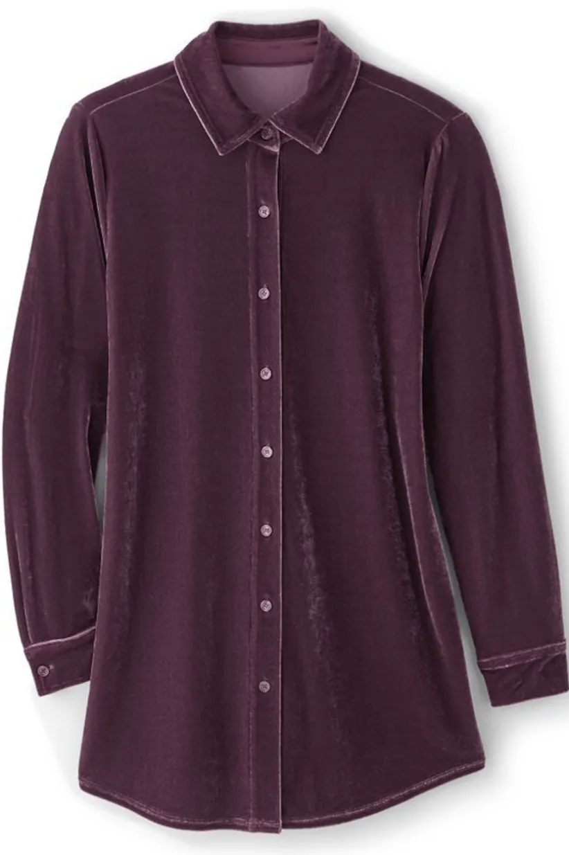 Velvet Boyfriend Tunic Shirt<Soft Surroundings Discount