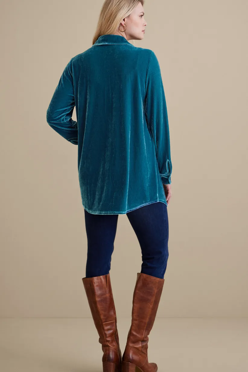 Velvet Boyfriend Tunic Shirt<Soft Surroundings Discount