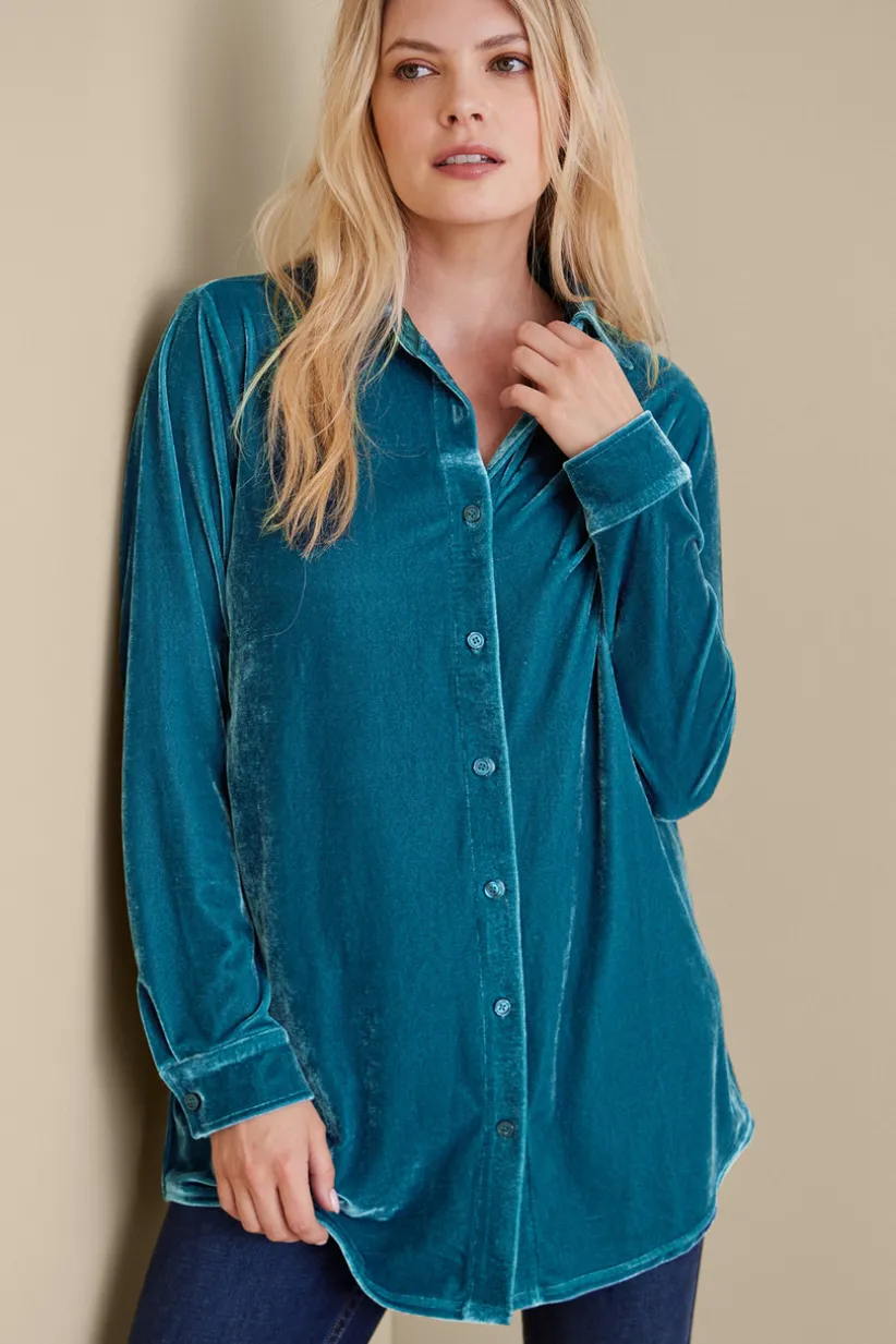 Velvet Boyfriend Tunic Shirt<Soft Surroundings Discount