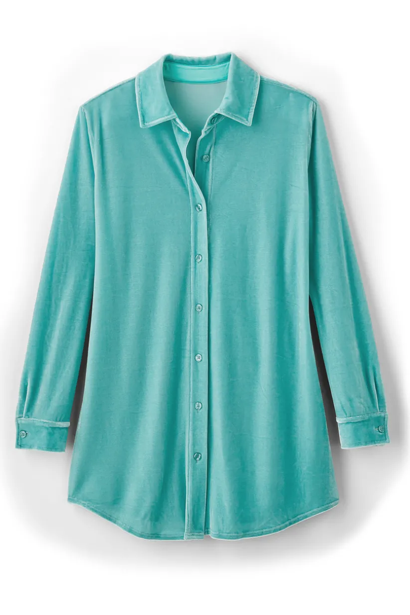 Velvet Boyfriend Tunic Shirt<Soft Surroundings Discount